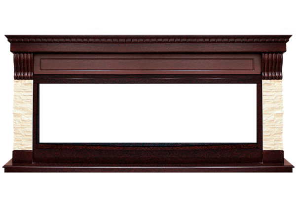 Royal Flame Каминокомплект Denver - Темный дуб / Бежевый с очагом Vision 60 LOG LED