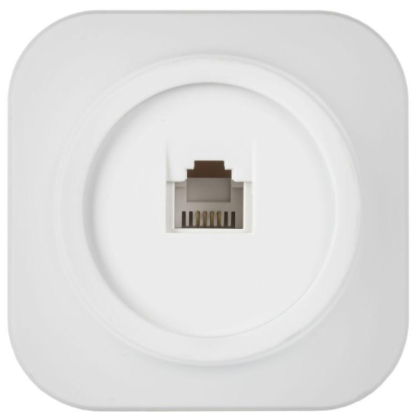 Розетка телефонная ОП RJ11 GLORY РТ20-ХБм бел. матов. IEK ETH10-K01M