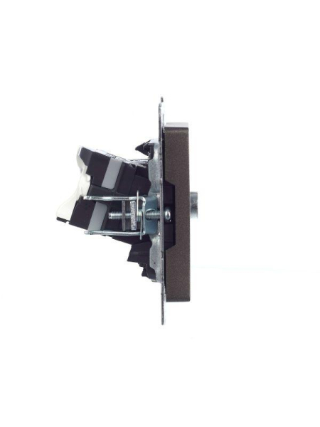 Розетка компьютерная + телевизионная 2-м Brite РТВ/РК12-БрТБ RJ45 кат.5E + TV механизм бронза IEK BR-AK20-1-K45