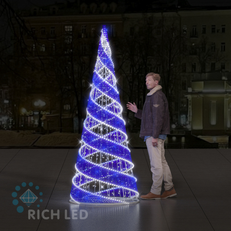 Спиральная елка, 250*100 см, 24В