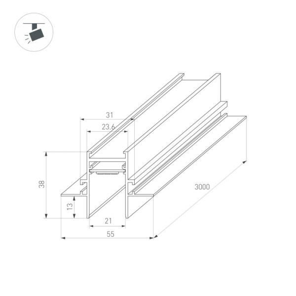 Шинопровод Arlight 033459