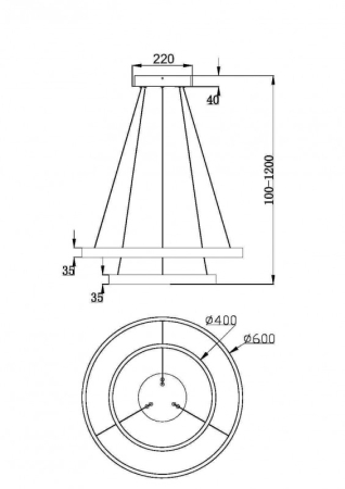 Подвесная люстра Maytoni MOD058PL-L55BS3K