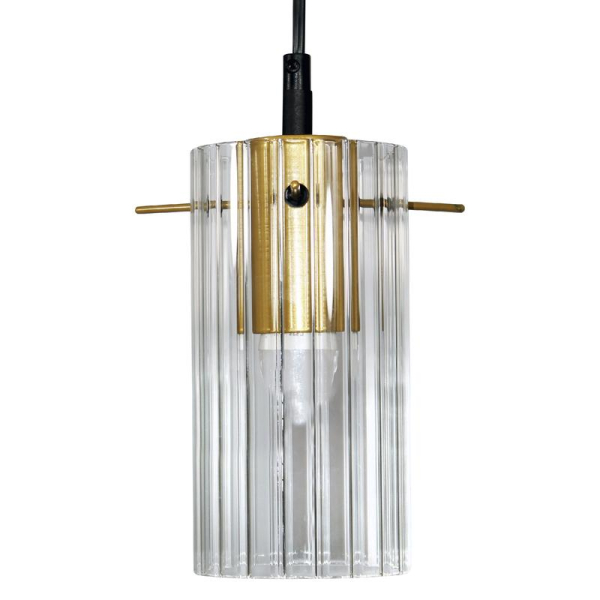 Светильник "Эсми" 211 (плафон 0015) НСБ 01-60-186 Е27 (ИМ) подвесной черн. зол. Элетех 1005405250