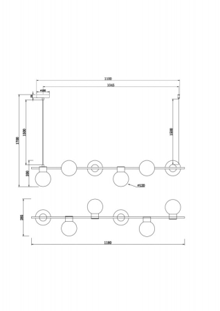 Подвесная люстра Freya FR5232PL-06B1