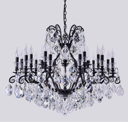 Crystal Lux Люстра Crystal Lux MAGNIFICO SP19 BLACK/TRANSPARENT