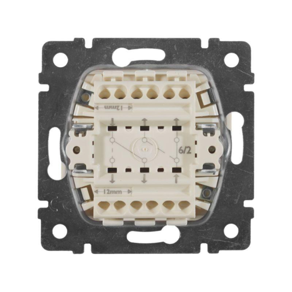 Переключатель проходной 2-кл. СП Valena 10А IP31 250В механизм сл. кость IEK 774308