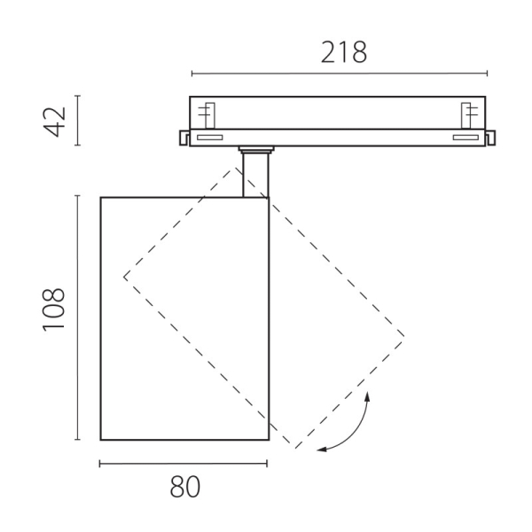 Светильник на шине Lightstar A5336DALI