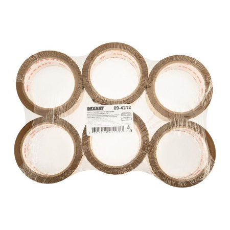 Скотч упаковочный REXANT 48 мм х 50 мкм, коричневый, рулон 66 м