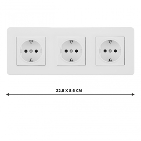 Розетка Arte Milano SET16-3-40-1x3 white