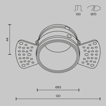 Встраиваемый светильник Maytoni Technical DL048-01W