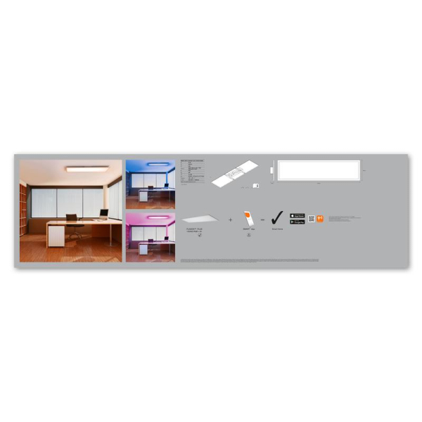 Светильник светодиодный SMART WIFI PLANON PLUS 120X30 RGBW LEDVANCE 4058075525290