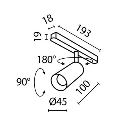 Светильник на шине Maytoni Technical TR032-2-5W4K-S-W