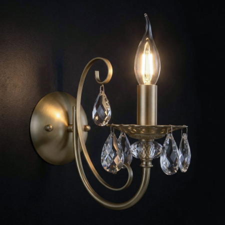 Бра Eurosvet 3305/1 латунь/прозрачный хрусталь