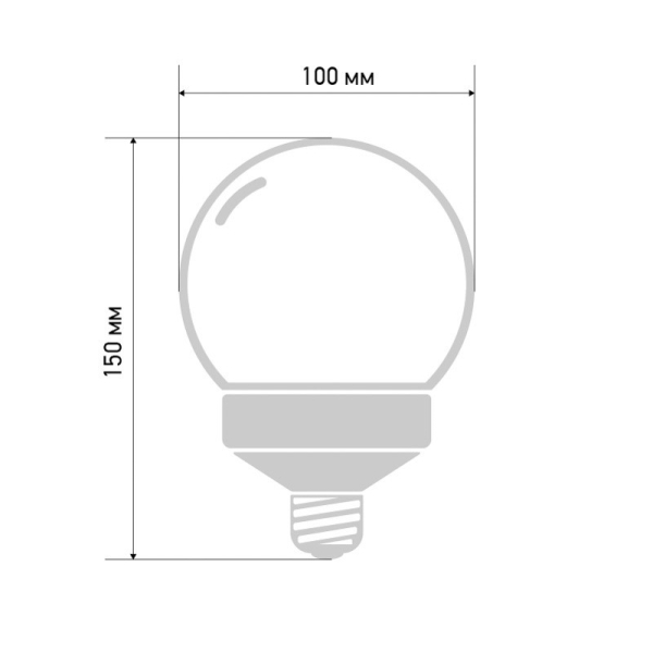 Лампа-шар светодиодная, диаметр 100мм, E27, 12 LED, 2Вт, КРАСНЫЙ, матовая колба, 230В NEON-NIGHT