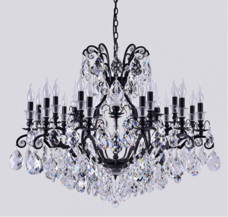 Подвесная люстра Crystal Lux MAGNIFICO SP19 BLACK/TRANSPARENT