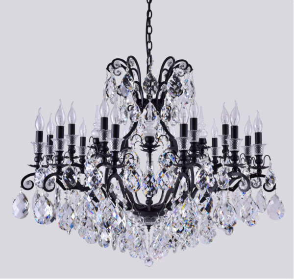 Подвесная люстра Crystal Lux MAGNIFICO SP19 BLACK/TRANSPARENT