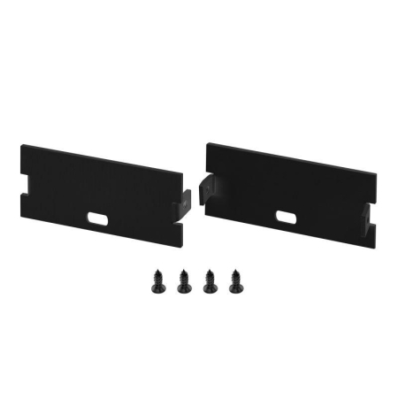 Заглушка FLOOR60 BLACK с отверстием алюм. (комплект) Arlight 046420