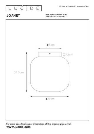 Накладной светильник LUCIDE 45194/25/65