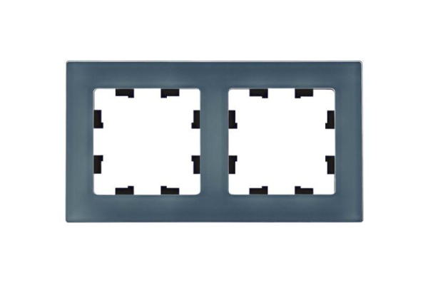 Рамка 2-м AtlasDesign Nature натур. стекло грифель SE ATN360702