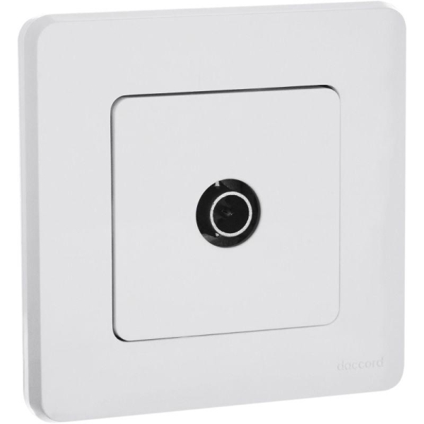 Розетка телевизионная TV Inspiria 2дБ 0-2400мГц с топологией "звезда" механизм бел. IEK 673850