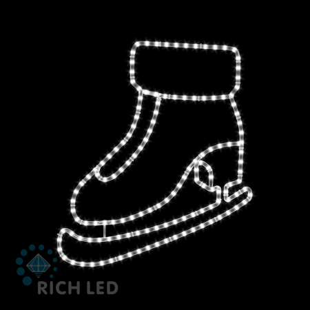 2Д Елочная игрушка Конёк мини, 620х550 мм, 24В Теплый белый