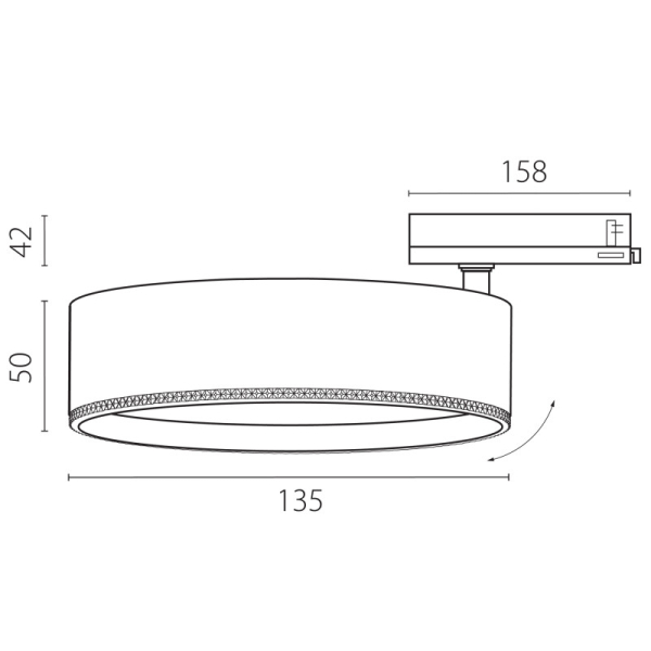 Светильник на шине Lightstar A5747QT60G
