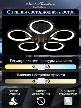 Накладная люстра Natali Kovaltseva INNOVATION STYLE 83042 BLACK