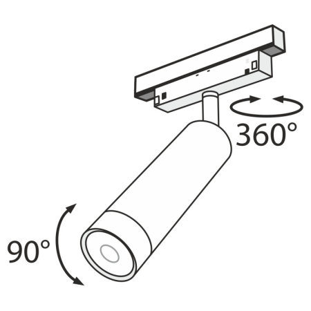 Светильник на шине Maytoni Technical TR019-2-7W4K-B