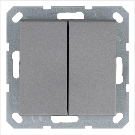 Переключатель перекрестный 2-кл. 10А IP20 механизм алюм. Jasmart G3014S