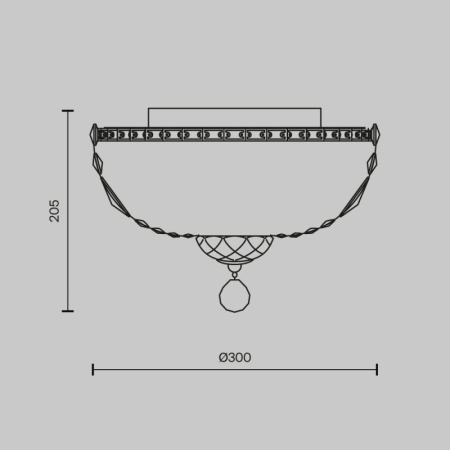 Накладная люстра Maytoni DIA100-CL-03-G