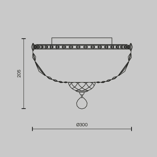 Накладная люстра Maytoni DIA100-CL-03-G