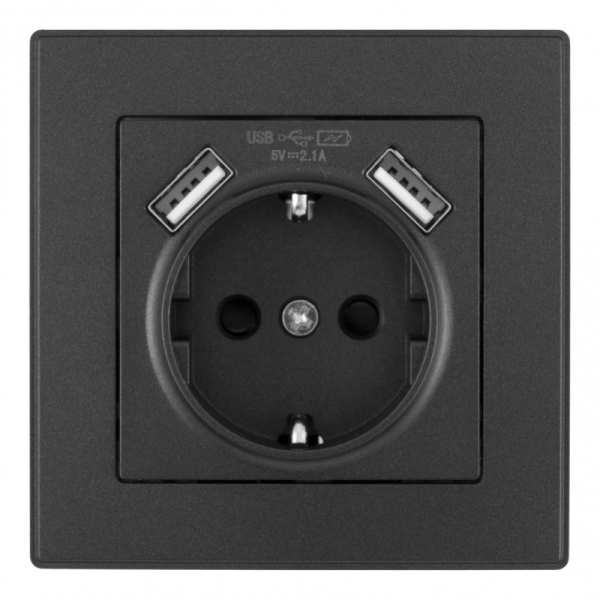 Розетка Arte Milano SET06-1-47-1 black