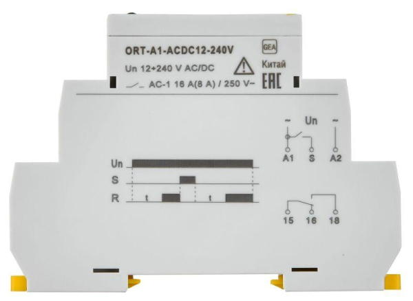 Реле задержки включения ORT 1 контакт 12-240В AC/DC IEK ORT-A1-ACDC12-240V