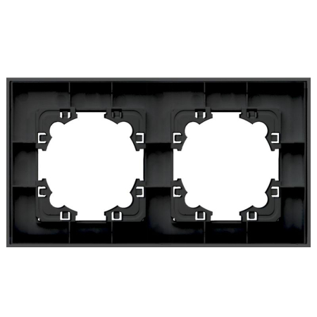 Рамка 2-м Афина стеклянная графит UNIVersal 2255