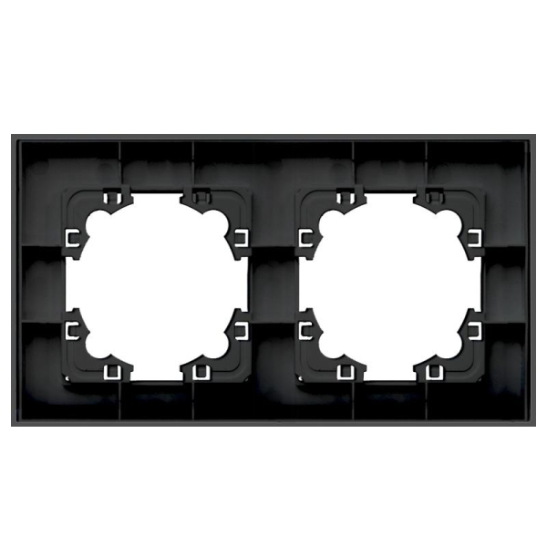 Рамка 2-м Афина стеклянная графит UNIVersal 2255