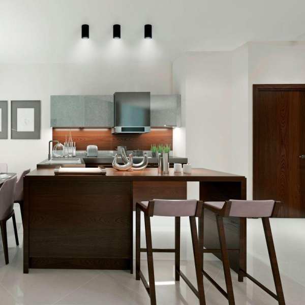 Светильник Basic накладной под лампу GU10 черн. GAUSS HD061