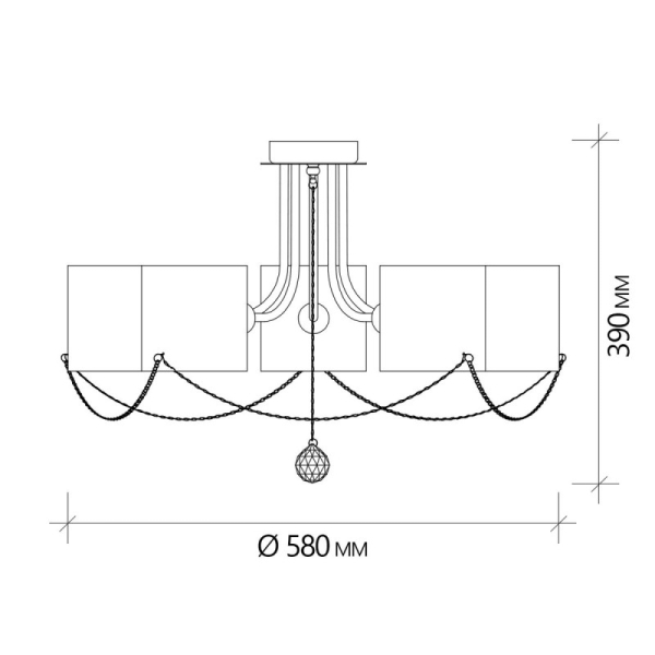 Накладная люстра Escada 683/5P