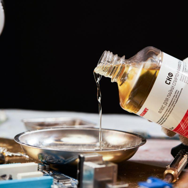 Флюс для пайки, СКФ (спирто-канифольный), 500мл, флакон REXANT