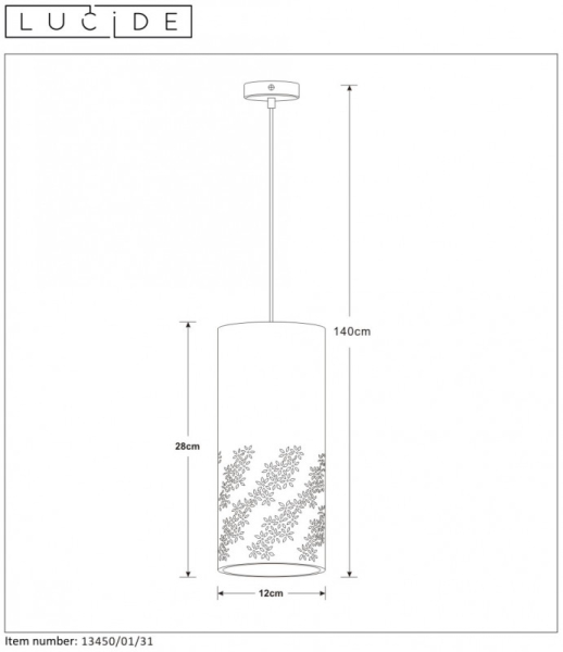 Подвесной светильник LUCIDE 13450/01/31