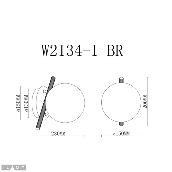 Бра iLamp W2134-1 BR