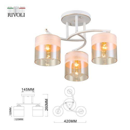 Люстра Constancia 9081-303 3хE27 40Вт модерн Rivoli Б0052678