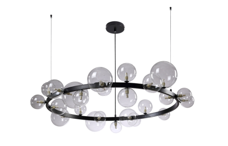 Crystal Lux Люстра Crystal Lux AGATA SP24 V2 BLACK/TRANSPARENTE
