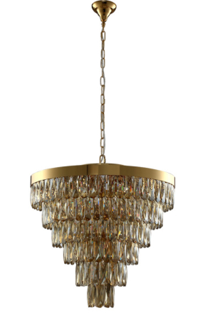 Каскадная люстра Crystal Lux ABIGAIL SP-PL15 D620 GOLD/AMBER