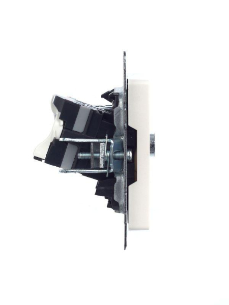 Розетка компьютерная + телевизионная 2-м Brite РТВ/РК12-БрЖ RJ45 кат.5E + TV механизм жемчуж. IEK BR-AK20-1-K36