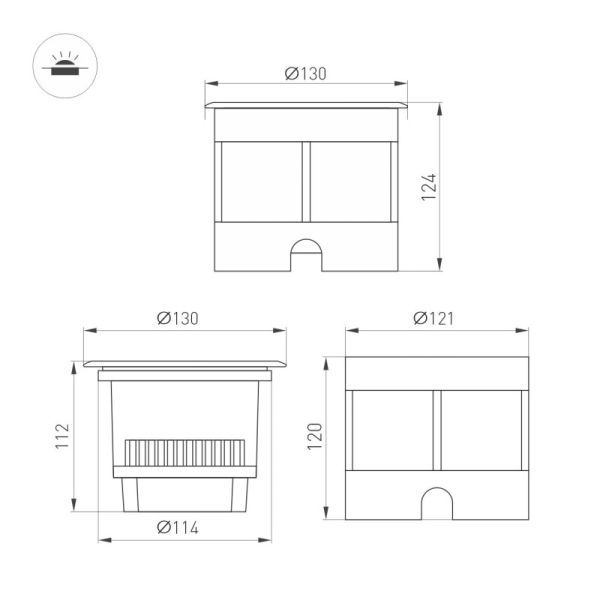 Тротуарный светильник Arlight 061188