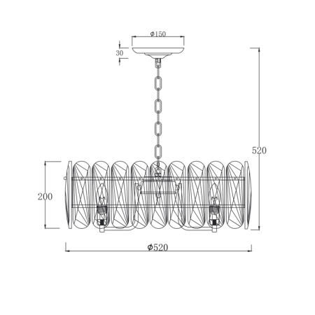 Подвесная люстра Escada 2114/8S Gold