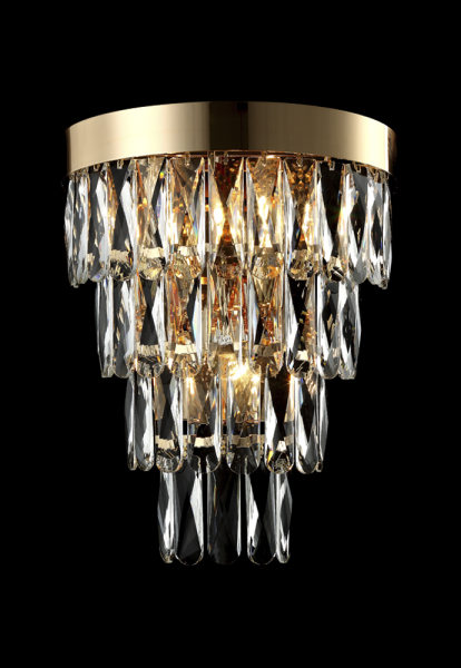 Crystal Lux Бра Crystal Lux ABIGAIL AP3 GOLD/TRANSPARENT