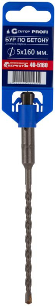 Бур по бетону Profi двойн. резьба SDS-Plus 5х160мм Cutop 40-5160