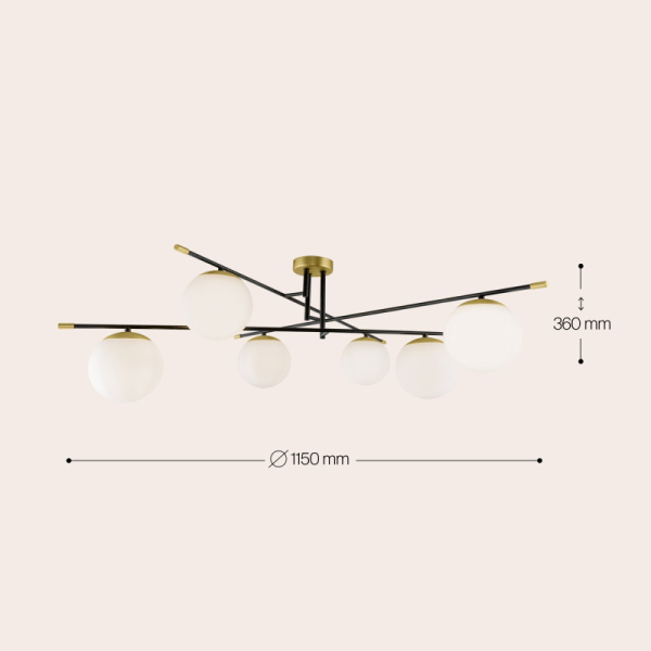 Люстра на штанге Maytoni MOD048CL-06G