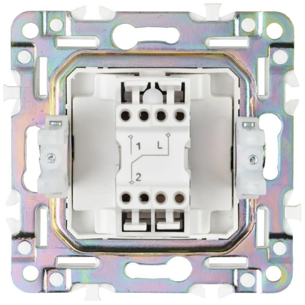 Выключатель проходной 1-кл. SKANDY 10А SK-V02N никель IEK SK-V12-0-10-K50